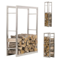 Abnehmbares Metall-Brennholz-Lagerregal für den Innen- und Außenbereich